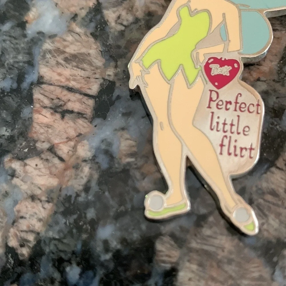 Disney 2003 Tinkerbell Key Chain Charm Peter Pan Perfect Little Flirt Tink